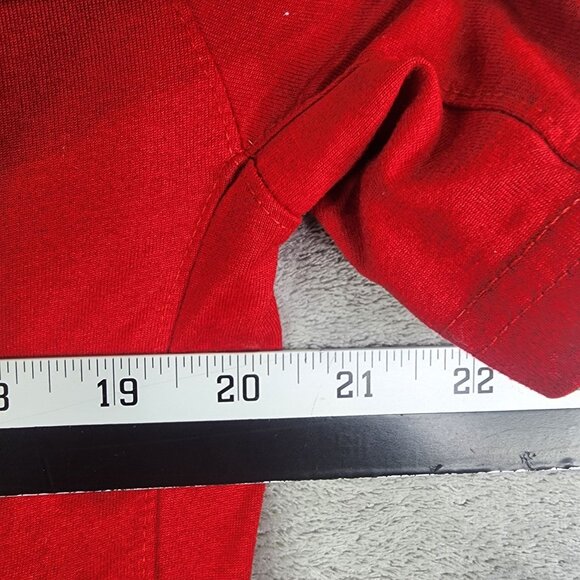 Men's Red Nike Dri-Fit Shirt Short Sleeve Crew Neck Size L - Picture 8 of 9